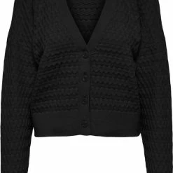 Gloednieuw ✔️ Only Vest Onlfaye Life L/s Cardigan Cc Knt 15264829 Black Dames Maat - L 🔔