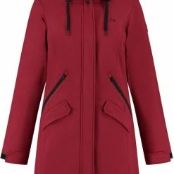 Coupon 💯 Kjelvik Dames Softshell Parka - Winterparka Softshell - Chanela - Rood - Maat 36 ❤️