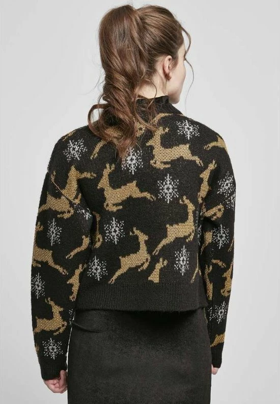 Groothandel π₯ Urban Classics Cardigan -XL- Short Oversized π Christmas Zwart/Goudkleurig β 3 Groothandel π₯ Urban Classics Cardigan -XL- Short Oversized π Christmas Zwart/Goudkleurig β - Afbeelding 3