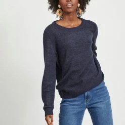 Beste Verkoop 😀 VILA VIRIL O-NECK L/S KNIT TOP - NOOS Dames Trui - Maat XL 👍