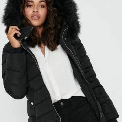 Promo 🧨 ONLY ONLCAMILLA QUILTED FURHOOD JACKET CC OTW Dames Jas - Maat XS 🛒 -dameskleding Verkoop 550x802 4