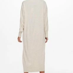 Beste Pirce ✔️ Only Jurk Onlnew Tessa L/s Midi V 👗 Dress Knt Noos 15236372 Pumice Stone/w. Melange Dames Maat - S 🥰 -dameskleding Verkoop 550x804 6