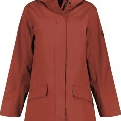 Coupon ❤️ MGO Leisure Wear MGO Fire Jack - Regenjas Dames - Waterdichte Parka - Rood - Maat M 😍