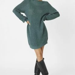 Korting 🎉 Jacqueline De Yong Jurk Jdywhitney Megan L/s Boat 👗 Dress Knt 15234103 North Atlantic/w Black Pl Dames Maat - L 🎉 -dameskleding Verkoop 550x813 1