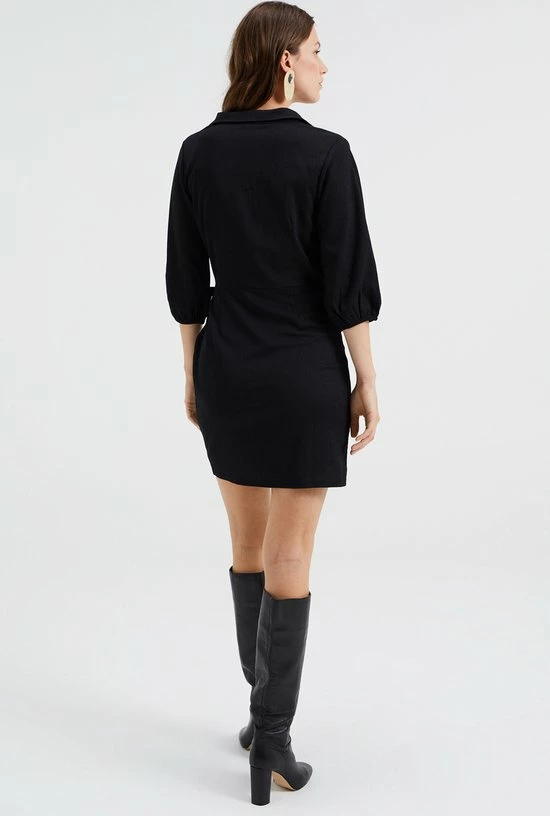 Kopen ⌛ WE Fashion Dames Overslagjurk Met Structuur ✨ 3 Kopen ⌛ WE Fashion Dames Overslagjurk Met Structuur ✨ - Afbeelding 3