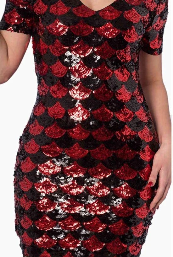 Begroting β€οΈ Dancing Days Kokerjurk -M- THE GREAT GATSBY Zwart/Rood π― 4 Begroting β€οΈ Dancing Days Kokerjurk -M- THE GREAT GATSBY Zwart/Rood π― - Afbeelding 4