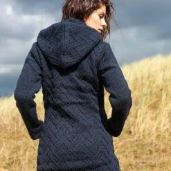 Coupon 🌟 Pure Wool Damesvest Lang WJK-1709 Marine - Marine - L ⌛ -dameskleding Verkoop 550x822 5