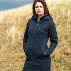 Coupon 🌟 Pure Wool Damesvest Lang WJK-1709 Marine - Marine - L ⌛ -dameskleding Verkoop 550x822 6