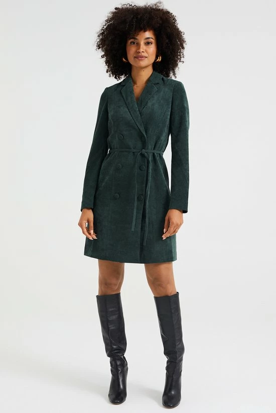 Aanbiedingen π WE Fashion Dames Corduroy Double-breasted Blazerjurk β¨ 2 Aanbiedingen π WE Fashion Dames Corduroy Double-breasted Blazerjurk β¨ - Afbeelding 2