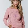 Aanbiedingen ⭐ Colourful Rebel Moon Magic Trui Roze Dames - Slim Fit - Katoen - XL 🎁