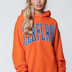 Korting 🌟 Colourful Rebel CLRFL RBL Hoodie Oranje Dames - Oversized Fit - Polyester - M 😍