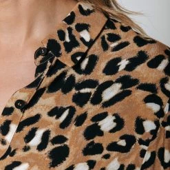 Kopen 🥰 Colourful Rebel Kera Leopard Jurk Leopard Dames - Basic Fit - Viscose - XL 😍 -dameskleding Verkoop 550x824 155