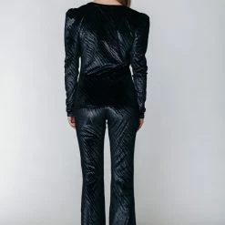 Beste deal 🥰 Colourful Rebel Jolie Broek Blauw Dames - Wijduitlopende Fit - Katoen - S 🎉 -dameskleding Verkoop 550x824 165