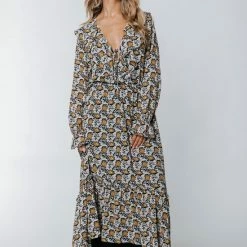 Coupon 🔔 Colourful Rebel Penny Flower Jurk Geel Dames - A-lijn - Polyester - XL 😉