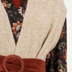 Coupon ⭐ Louise By E5 - Bruine Lange Mouwloze Cardigan - Dames - Maat S ⌛ -dameskleding Verkoop 550x824 9