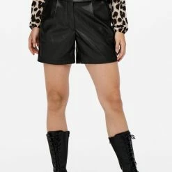 Promo ⭐ Jacqueline De Yong Broek Jdyamalie Faux Leather Shorts Wvn 15257683 Black Dames Maat - W38 ⭐ -dameskleding Verkoop 550x825 133