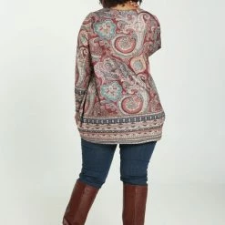 Beste deal 👏 Paprika Tuniek In Bedrukt, Warm Tricot. 💯 -dameskleding Verkoop 550x825 153