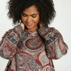 Beste deal 👏 Paprika Tuniek In Bedrukt, Warm Tricot. 💯 -dameskleding Verkoop 550x825 154