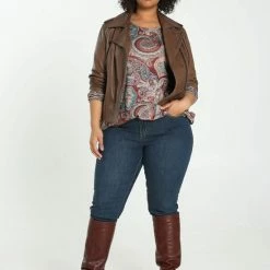 Beste deal 👏 Paprika Tuniek In Bedrukt, Warm Tricot. 💯 -dameskleding Verkoop 550x825 156