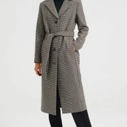 Beste Verkoop ⭐ WE Fashion Dames Wolmix Jas Met Pied-de-poule Dessin. ❤️ -dameskleding Verkoop 550x825 185