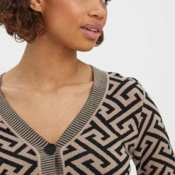 Beste Pirce ⌛ Vero Moda Vest Vmaria Ls V-neck Cardigan 10270916 Black/w. Silver M. Dames Maat - M 🎁 -dameskleding Verkoop 550x825 193