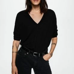 Top 10 ✨ Mango Trui Gebreide V Hals Trui 37013790 99 Dames Maat - M 🛒