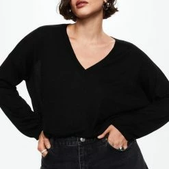 Top 10 ✨ Mango Trui Gebreide V Hals Trui 37013790 99 Dames Maat - M 🛒 -dameskleding Verkoop 550x825 225