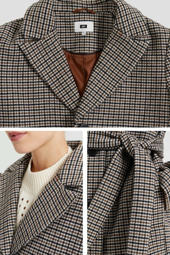 Coupon โญ WE Fashion Dames Wolmix Jas Met Pied-de-poule Dessin. ๐ 2 Coupon โญ WE Fashion Dames Wolmix Jas Met Pied-de-poule Dessin. ๐ - Afbeelding 2