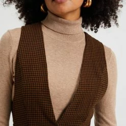 Flash-uitverkoop 🛒 WE Fashion Dames Jurk Met Pied-de-poule Dessin 🔔 -dameskleding Verkoop 550x825 247