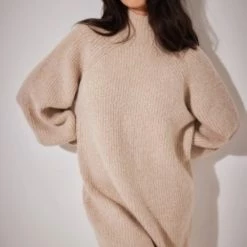 Hete verkoop 😍 NA-KD Oversized Knitted Polo 👗 Dress Dames Jurk - Maat XL ✨