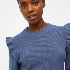 Flash-uitverkoop 👍 OBJECT OBJMALENA L/S RUFFLE PULLOVER NOOS Dames Trui - Maat S ⌛ -dameskleding Verkoop 550x825 318