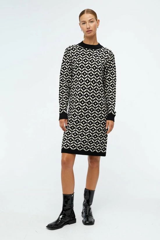 Korting 🎁 OBJECT OBJTHESS L/S JACQUARD KNIT 👗 DRESS Dames Jurk - Maat XL 🥰 3 Korting 🎁 OBJECT OBJTHESS L/S JACQUARD KNIT 👗 DRESS Dames Jurk - Maat XL 🥰 - Afbeelding 3