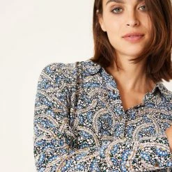 Nieuw 🔔 GARCIA Dames Blouse Blauw - Maat S 🔥 -dameskleding Verkoop 550x825 360