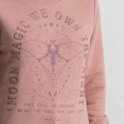 Aanbiedingen ⭐ Colourful Rebel Moon Magic Trui Roze Dames - Slim Fit - Katoen - XL 🎁 -dameskleding Verkoop 550x825 386