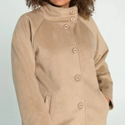 Top 10 🥰 Paprika Halflange, Met Wol Gevoerde Jas Met Knopen 🎁 -dameskleding Verkoop 550x825 390