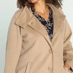 Top 10 🥰 Paprika Halflange, Met Wol Gevoerde Jas Met Knopen 🎁 -dameskleding Verkoop 550x825 392