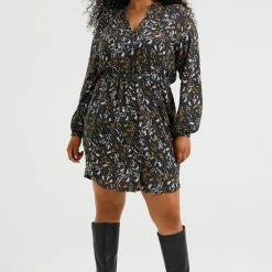 Goedkoopste 💯 WE Fashion Dames Overhemdjurk Met Dessin - Curve 🛒 -dameskleding Verkoop 550x825 405