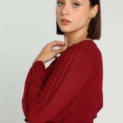 Flash-uitverkoop ⭐ Cassis Lange, Effen Plisséjurk Met Juweeldetail Aan De Hals 🎉 -dameskleding Verkoop 550x825 45