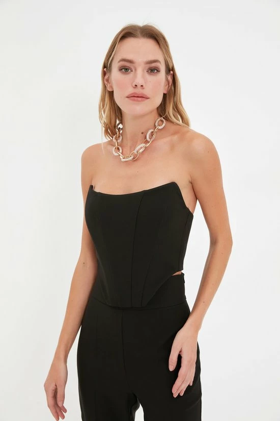Nieuw ❤️ Trendyol Vrouwen Standaard Off-shoulder Bustier 🧨 11 Nieuw ❤️ Trendyol Vrouwen Standaard Off-shoulder Bustier 🧨 - Afbeelding 11