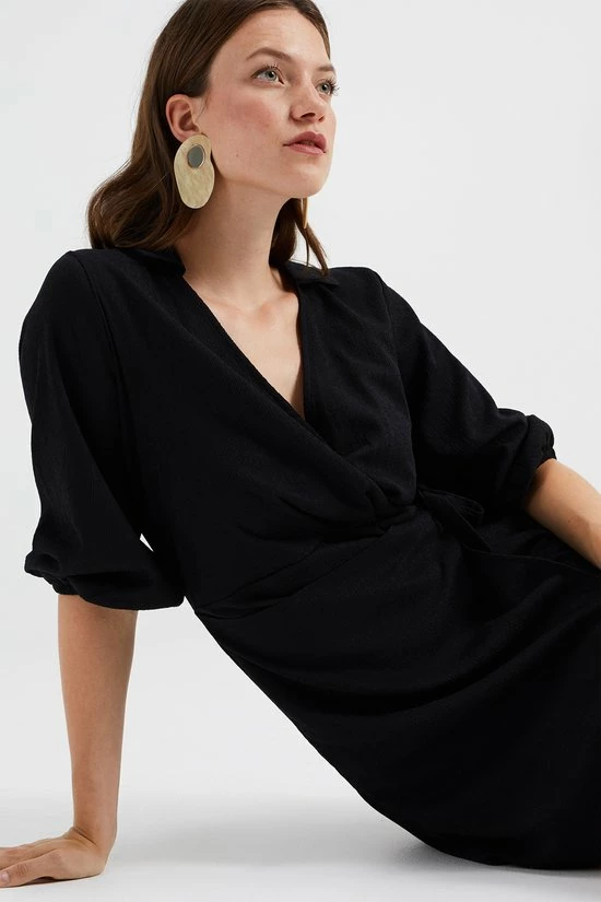 Kopen ⌛ WE Fashion Dames Overslagjurk Met Structuur ✨ 5 Kopen ⌛ WE Fashion Dames Overslagjurk Met Structuur ✨ - Afbeelding 5