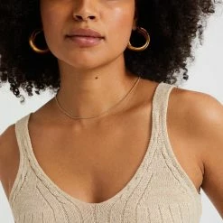 Groothandel ✨ WE Fashion Dames Gebreide Top Met Glittergaren 🔥 -dameskleding Verkoop 550x825 496