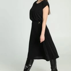 Goedkoop ✔️ Cassis Halflange, Effen Rok Met Riem 🤩 -dameskleding Verkoop 550x825 540