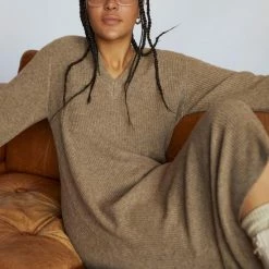 Beste Verkoop ๐ Object Jurk Objmalena L/s Knit ๐ Dress Noos 23035775 Fossil/melange Dames Maat - L ๐