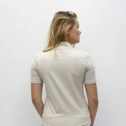 Nieuw 🌟 MOOI! Company - Dames T-shirt - MAARTJE - Turtleneck - Losse Pasvorm - Kleur Stone - Maat M 🔔 -dameskleding Verkoop 550x825 561