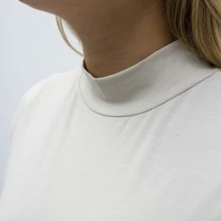 Nieuw 🌟 MOOI! Company - Dames T-shirt - MAARTJE - Turtleneck - Losse Pasvorm - Kleur Stone - Maat M 🔔 -dameskleding Verkoop 550x825 562