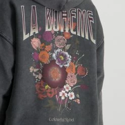 Beste Verkoop 🔔 Colourful Rebel Boho Bouquet Hoodie Grijs Dames - Oversized Fit - Polyester - XL 🎉 -dameskleding Verkoop 550x825 606