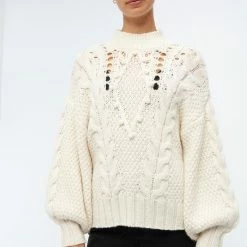 Beste Pirce 🔥 Object Alison Knit L/s Pullover Truien & Vesten - Beige 😉 -dameskleding Verkoop 550x825 629