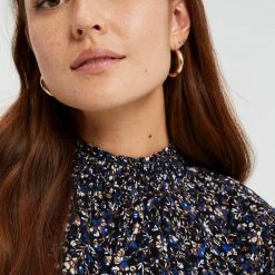 Beste Verkoop 🥰 WE Fashion Dames Blouse Met Dessin En Gesmockte Details 🥰 -dameskleding Verkoop 550x825 667