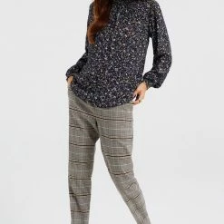 Beste Verkoop 🥰 WE Fashion Dames Blouse Met Dessin En Gesmockte Details 🥰 -dameskleding Verkoop 550x825 668