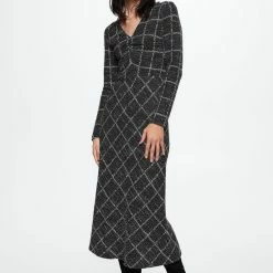 Beste recensies van 😍 Mango Jurk Geruite Gebreide Jurk 37087763 99 Dames Maat - L 🌟